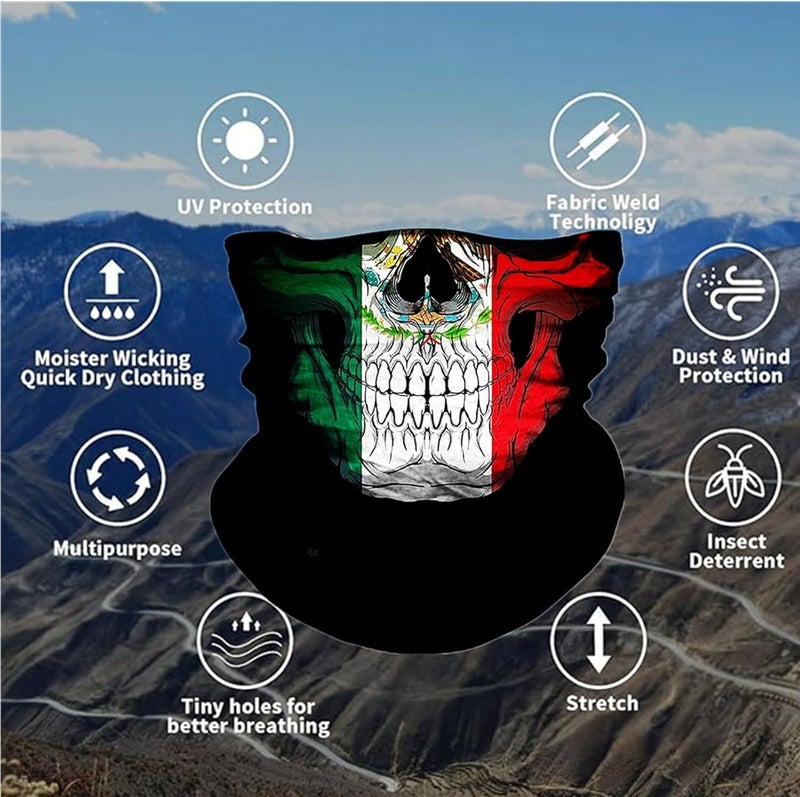 WYSUMMER Scarves Bandanas Skull Face Tube Headband, Gaiter Head Wrap Balaclava Magic Scarf Motorcycle Multi Function Headwear - Image 5